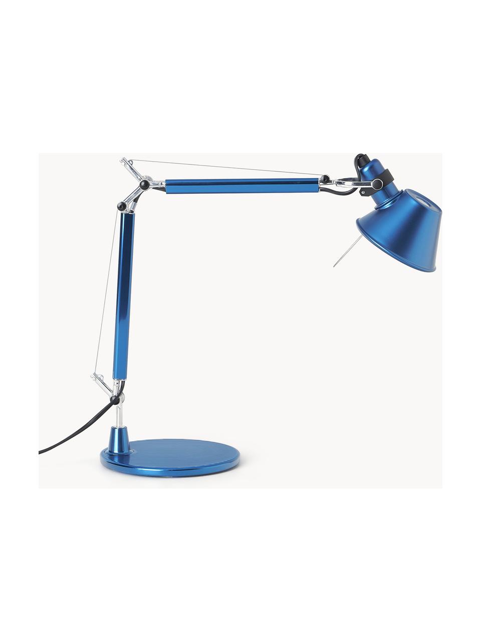 Nastaviteľná stolová lampa Tolomeo Micro, Modrá, Š 45 x V 37-73 cm