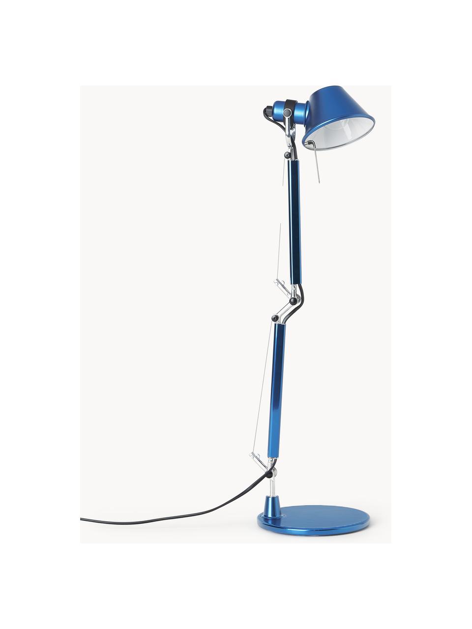 Nastaviteľná stolová lampa Tolomeo Micro, Modrá, Š 45 x V 37-73 cm