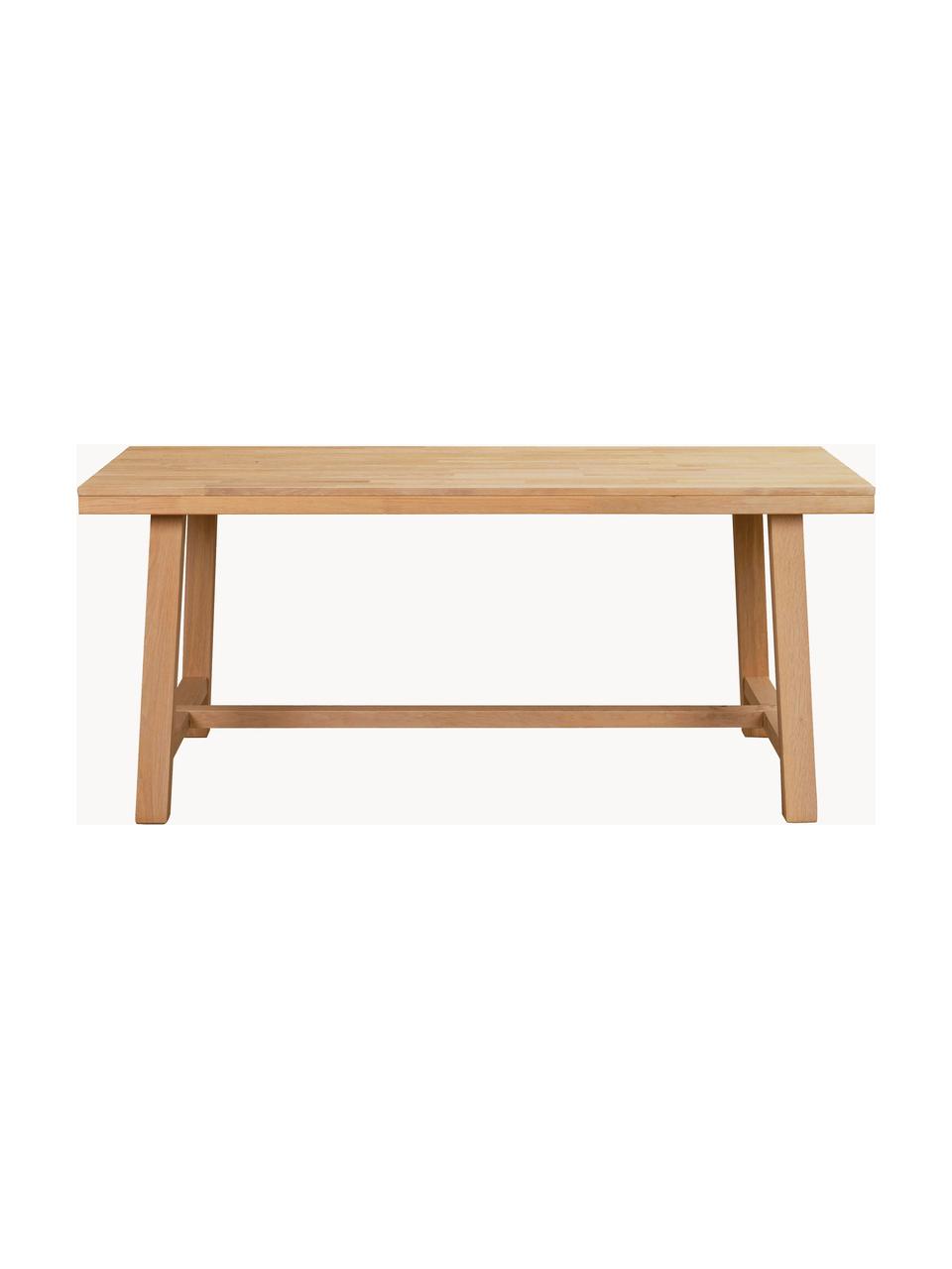 Mesa de comedor extensible de madera de roble Brooklyn, tamaños diferentes, Madera de roble cepillada y lacada en claro

Este producto está hecho de madera de origen sostenible y con certificación FSC®., Madera de roble, An 170/220 x F 95 cm