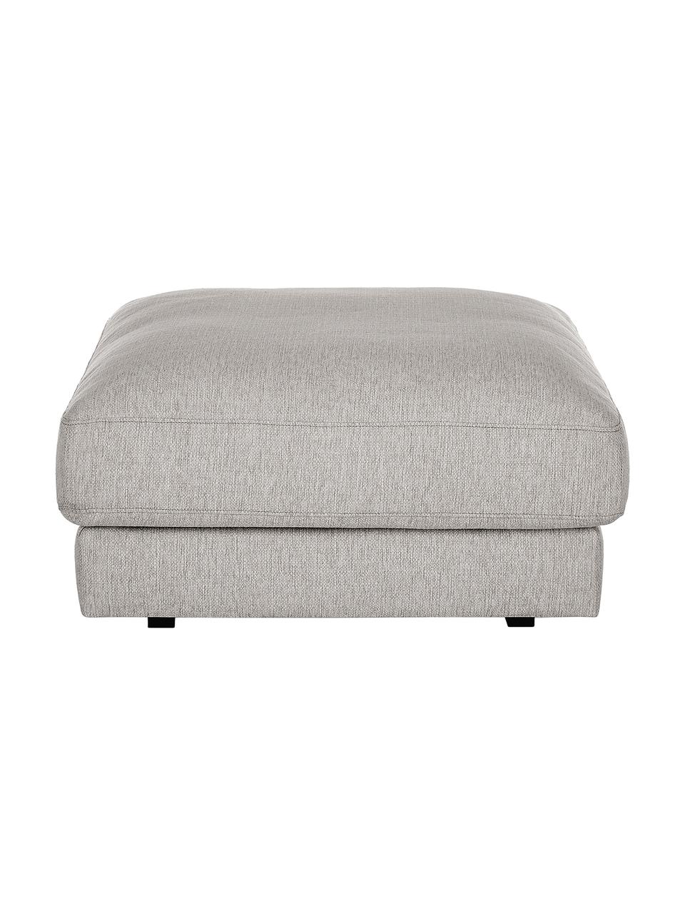 Sofa-Hocker Tribeca, Bezug: 100 % Polyester Der hochw, Gestell: Massives Kiefernholz, Webstoff Hellgrau, B 80 x T 80 cm