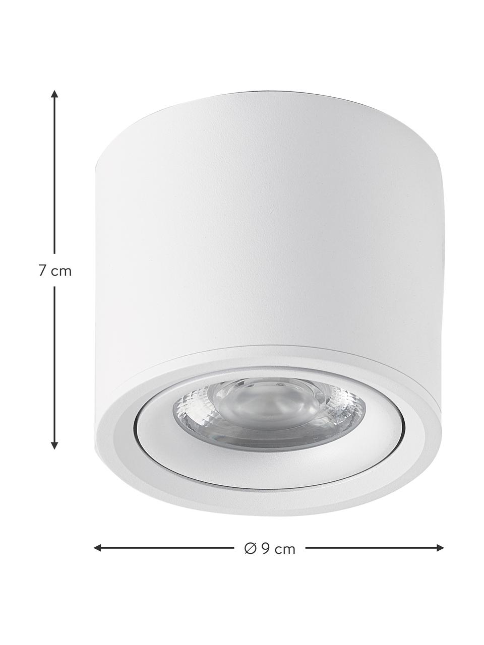 LED plafondspot Alivia, Gepoedercoat metaal, Wit, Ø 9  x H 7 cm