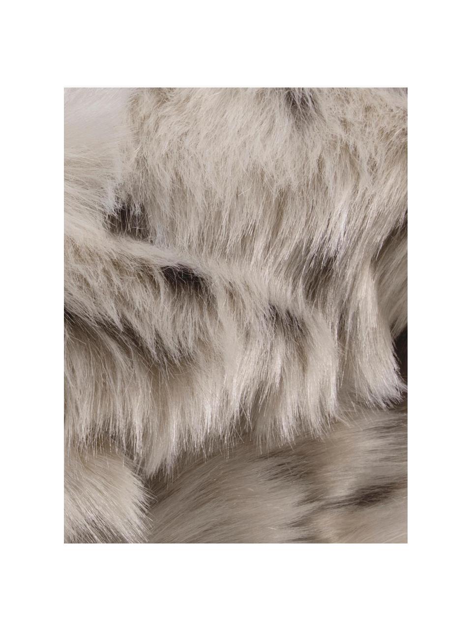 Manta de piel sintética leopardo Skins, Parte superior: 60% poliacrílico, 40% pol, Reverso: terciopelo de poliéster, Tonos beige, An 150 x L 200 cm