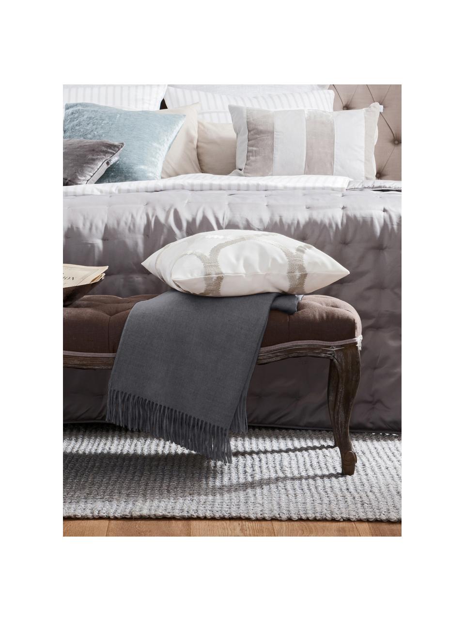 Manta de baby alpaca ligera Luxury, Gris oscuro, An 130 x L 200 cm