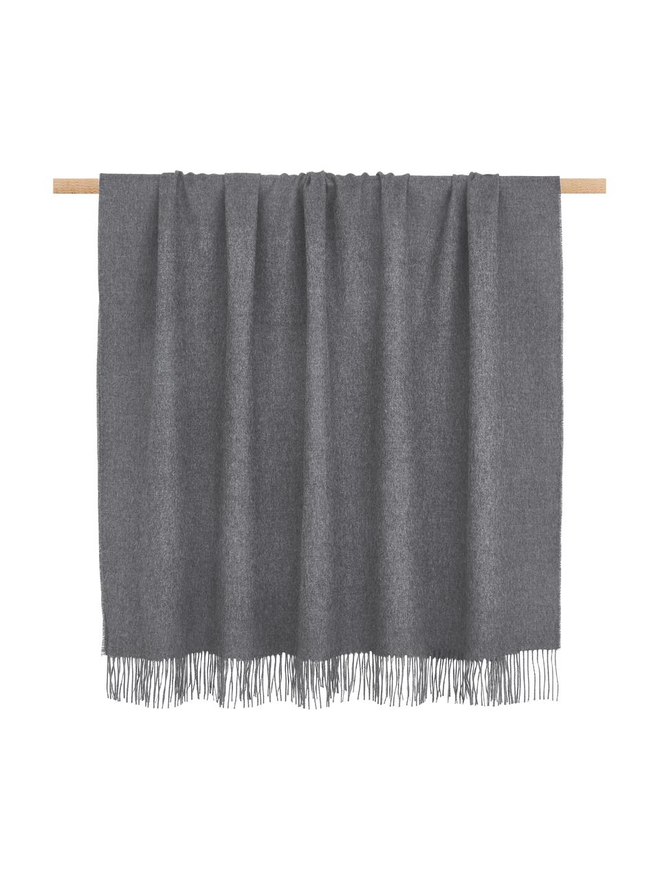 Pléd z vlny z mladých alpak Luxury, Tmavě šedá, Š 130 cm, D 200 cm