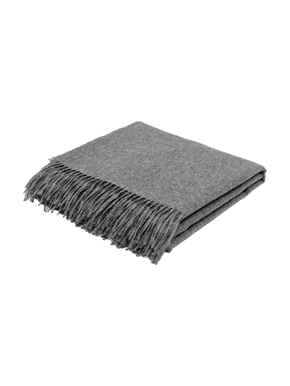 Manta de baby alpaca ligera Luxury, Gris oscuro, An 130 x L 200 cm