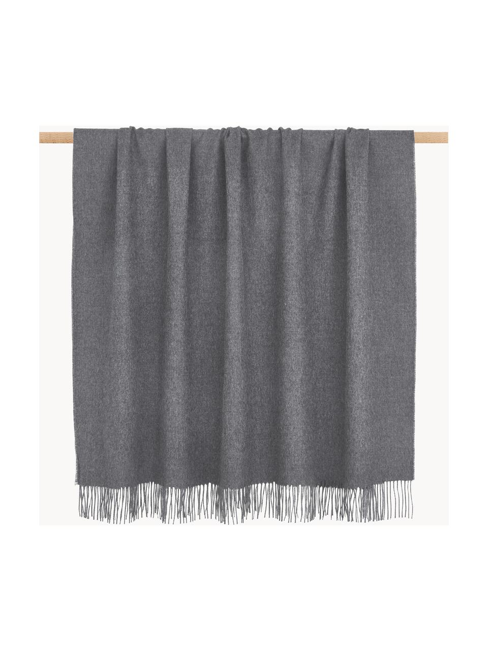 Manta de baby alpaca ligera Luxury, Gris oscuro, An 130 x L 200 cm