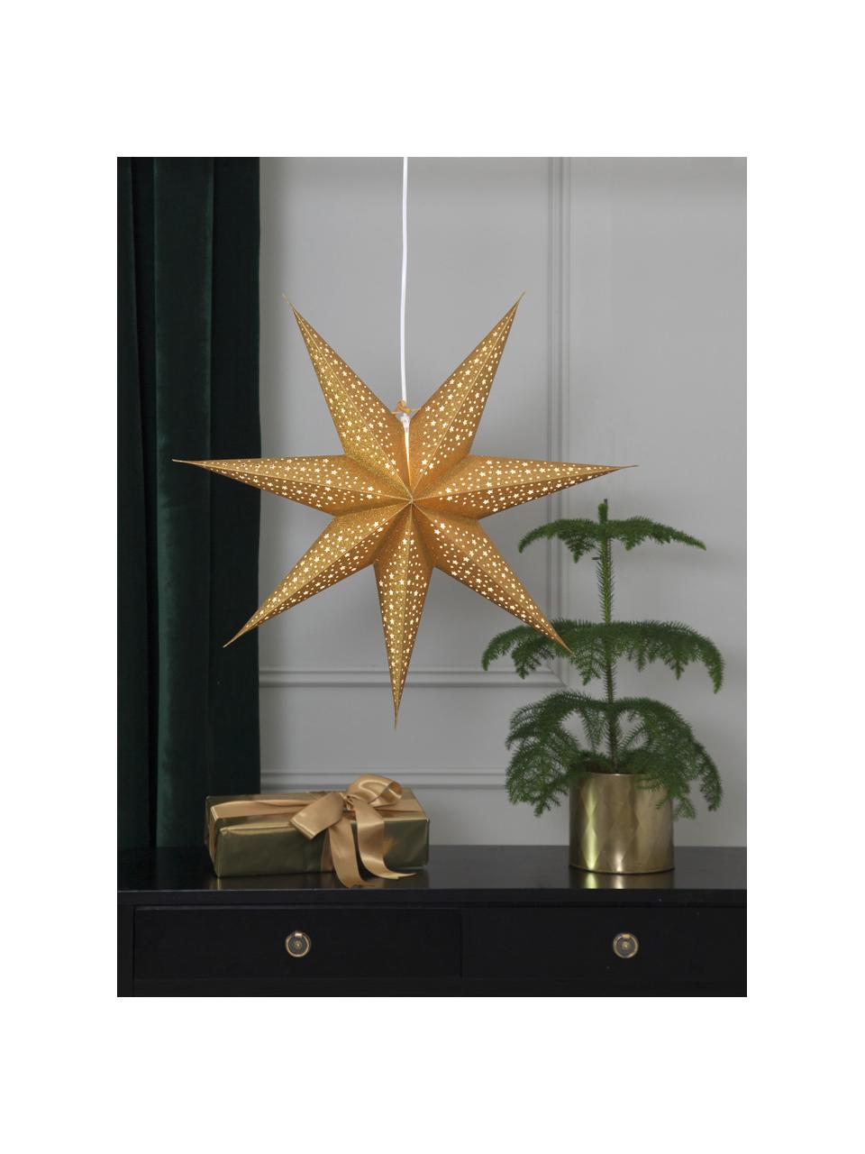 Estrella decorativa de papel Blinka, Papel, Dorado, Ø 60 cm