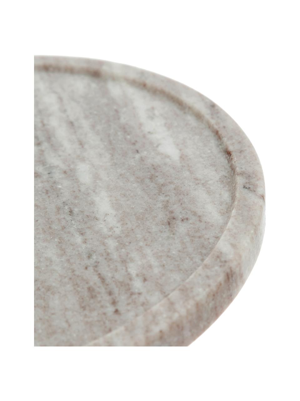 Marmor-Käseglocke Cheese, Ø 25 cm, Glocke: Glas, Platte: Marmor, Beige, Transparent, Ø 25 x H 14 cm