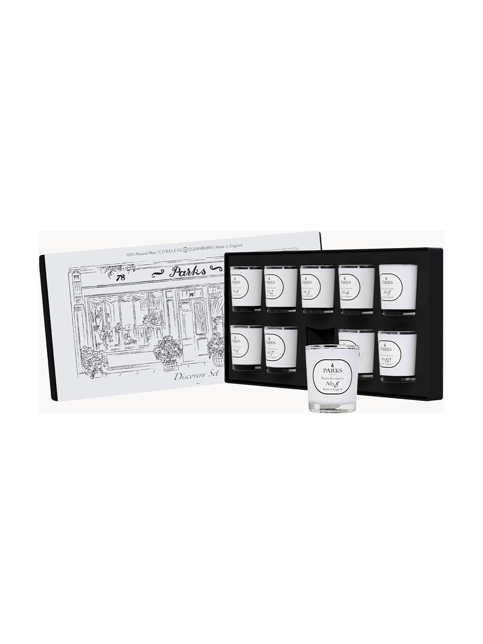 Set 10 candele profumate Parks Exclusive, Contenitore: vetro, Diversi profumi, Ø 5 x Alt. 5 cm