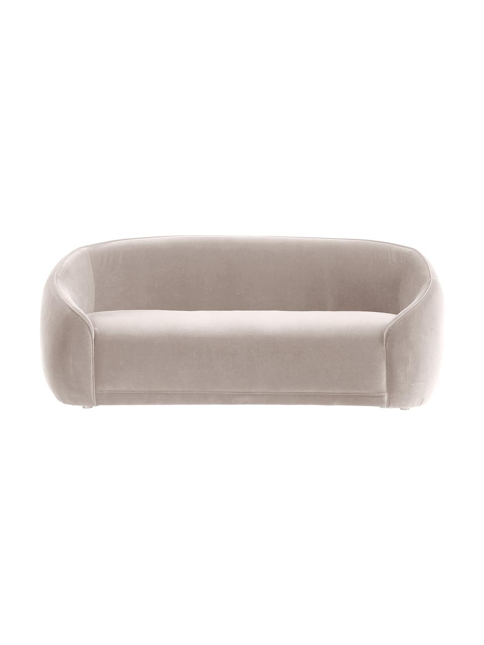 Samt-Kindersofa Austin Mini, Bezug: Samt (90 % Baumwolle, 10 , Gestell: Kiefernholz, Sperrholz, Samt Beige, B 133 x T 50 cm