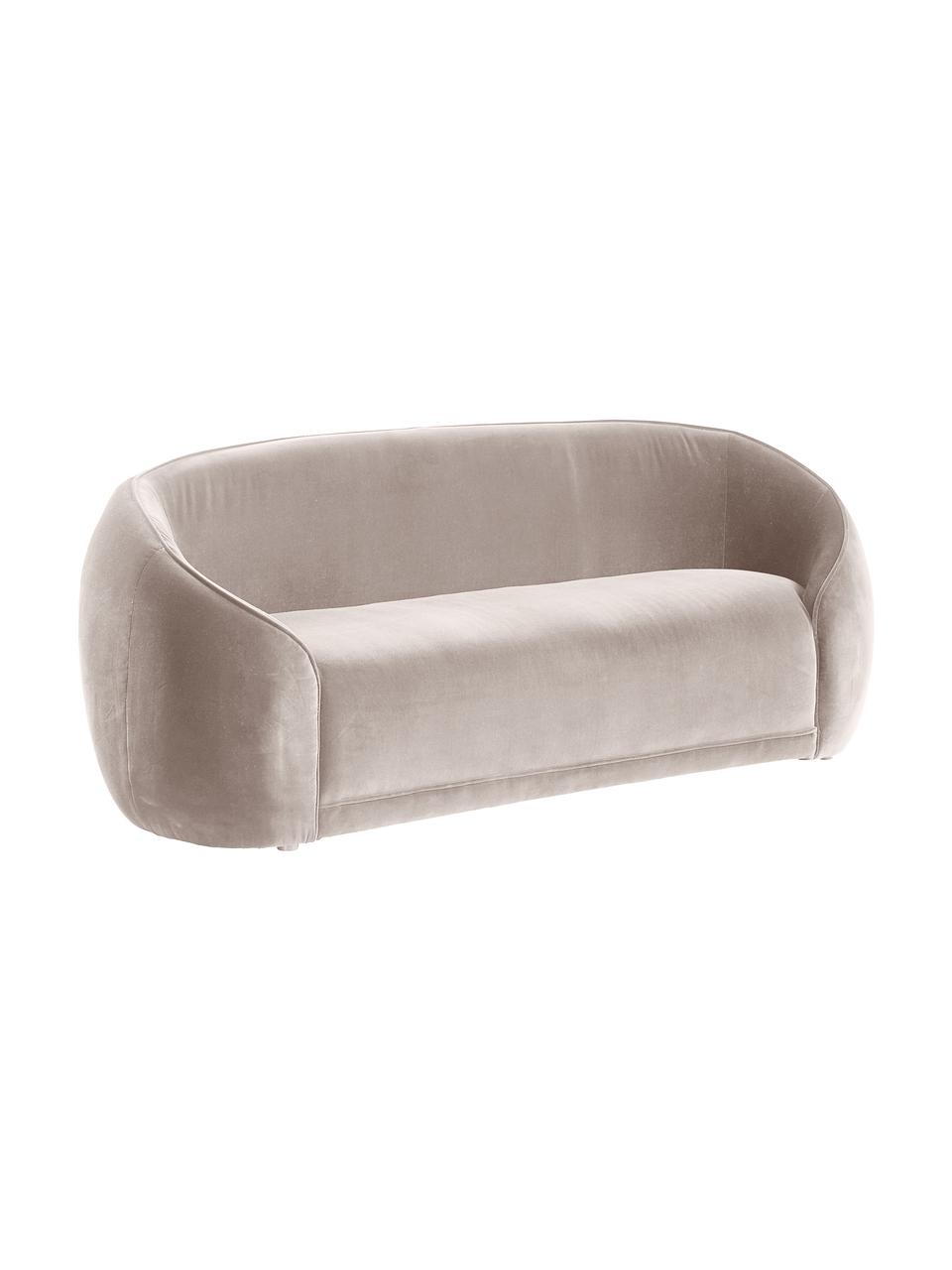 Samt-Kindersofa Austin Mini, Bezug: Samt (90 % Baumwolle, 10 , Gestell: Kiefernholz, Sperrholz, Samt Beige, B 133 x T 50 cm