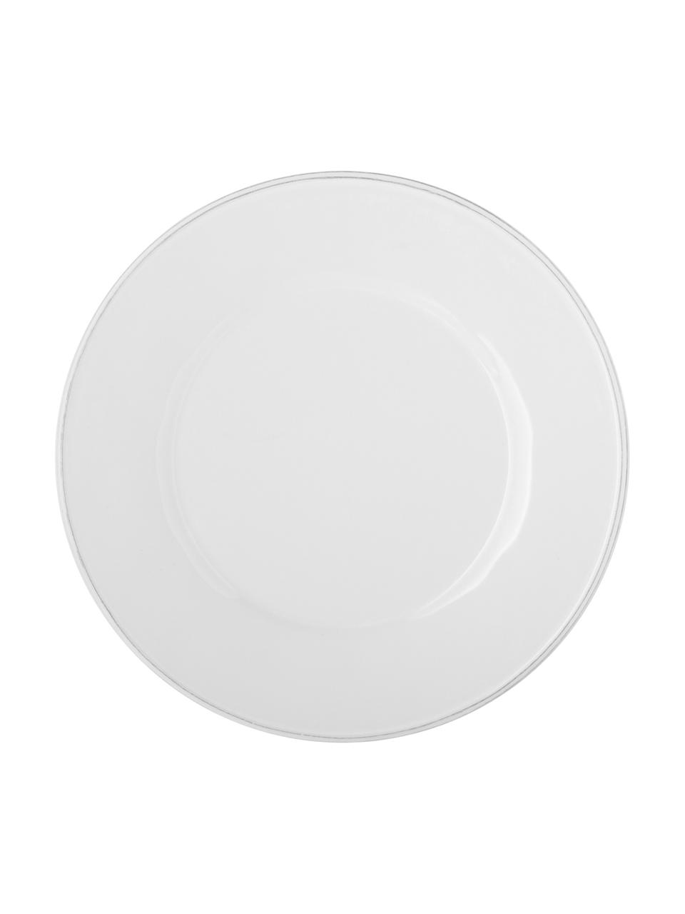 Platos llanos Constance, 2 uds., estilo rústico, Gres, Blanco, Ø 29 cm