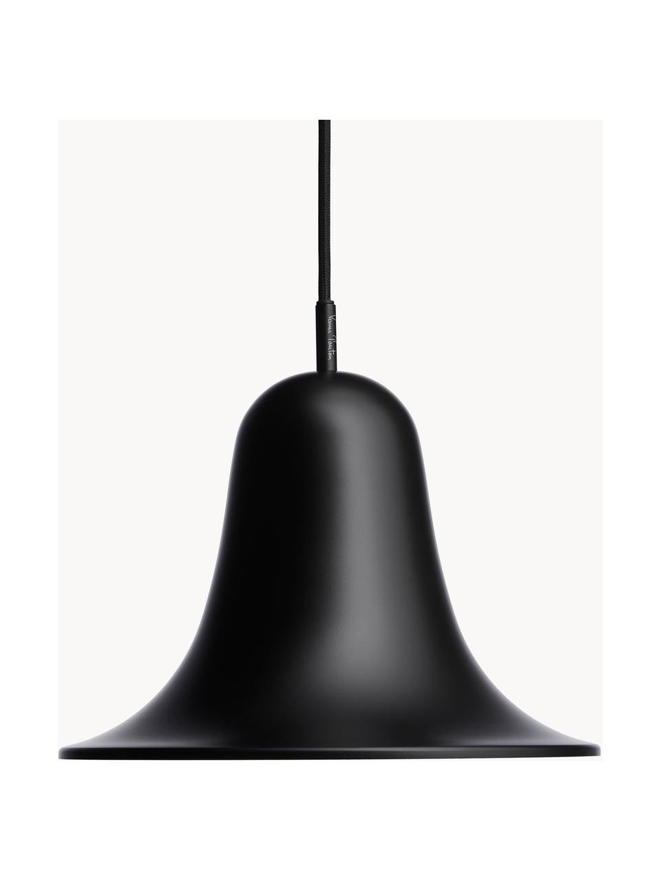 Kleine hanglamp Pantop, Lampenkap: gecoat metaal, Zwart, Ø 23 x H 17 cm