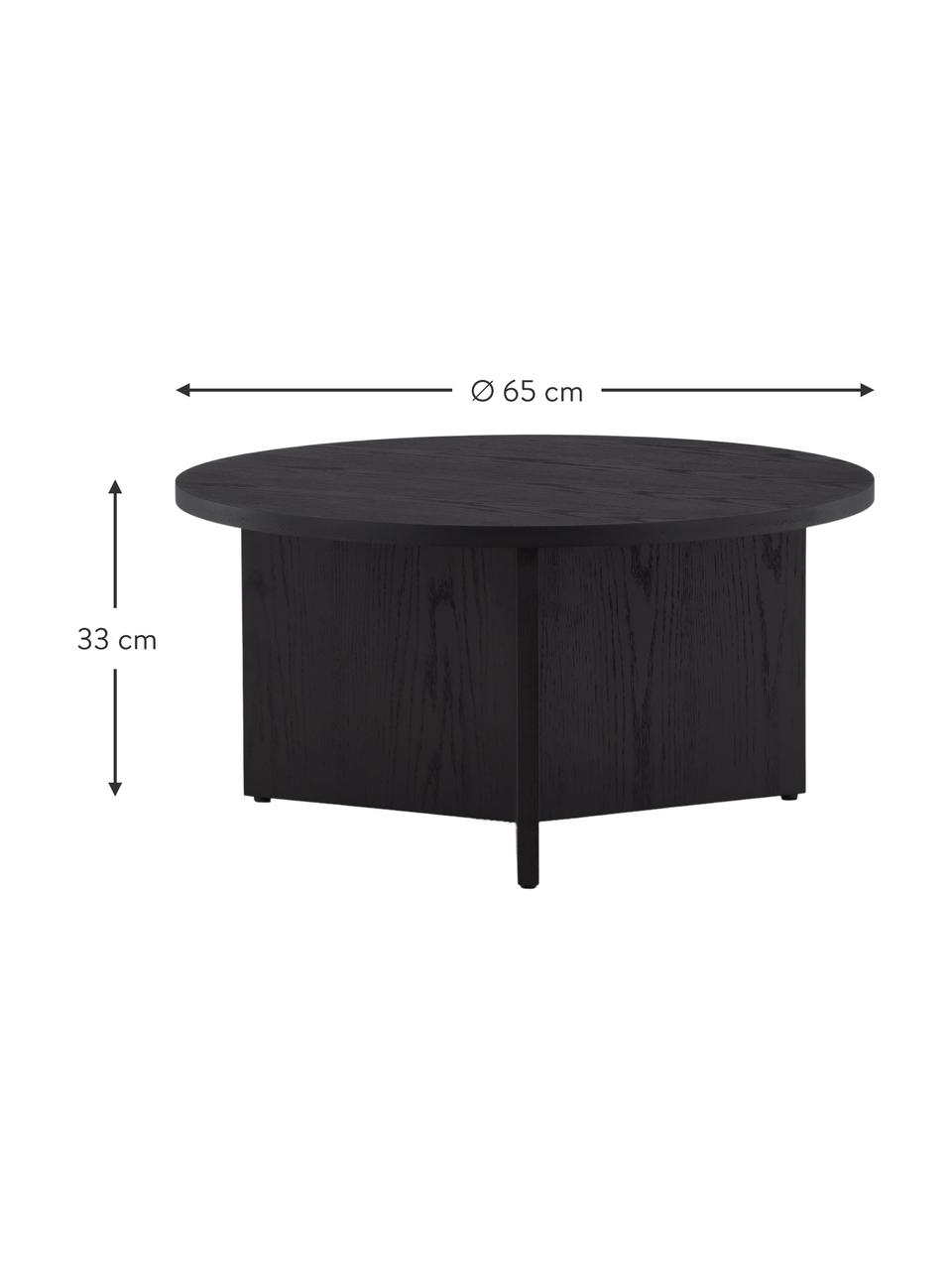 Tavolino rotondo da salotto in legno Saltö, Pannello MDF (fibra a media densità), Legno, Ø 65 x Alt. 33 cm