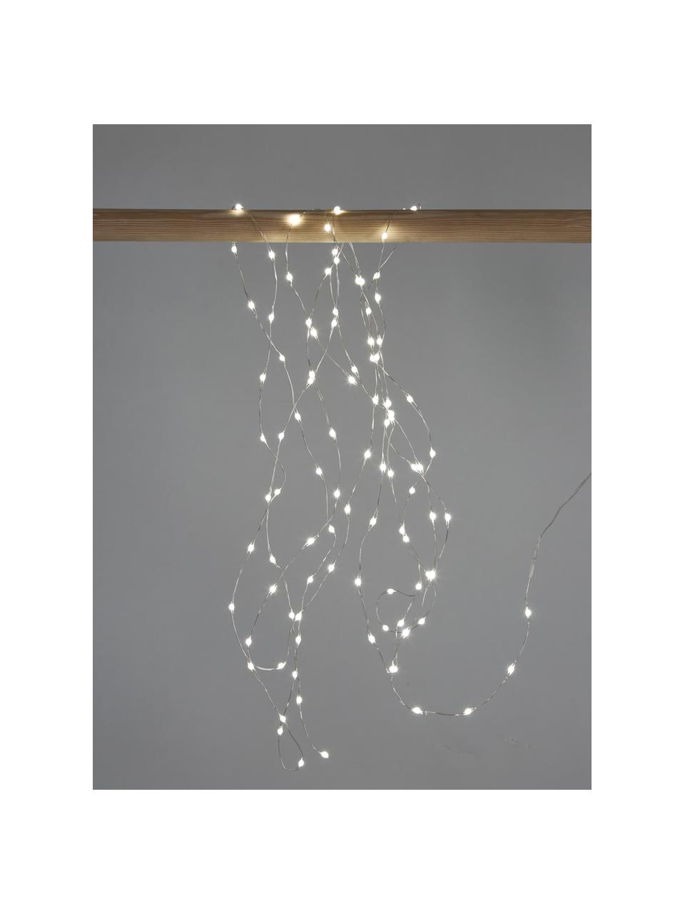 Guirlande lumineuse LED blanc chaud String, Plastique, Couleur argentée, long. 495 cm