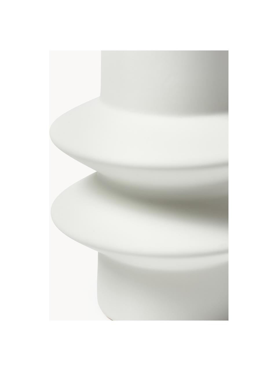 Set de jarrones de gres Isen, 2 uds., Cerámica de gres, Off White, beige, Set de diferentes tamaños