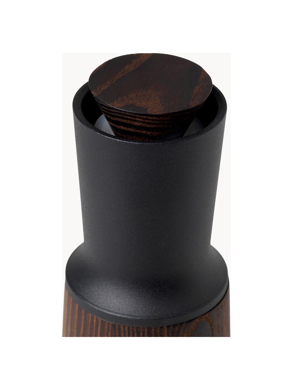 Molinillo de cerámica RÅ, Recipiente: madera de fresno, Parte superior: plástico, Negro, madera de fresno, Ø 8 x Al 20 cm