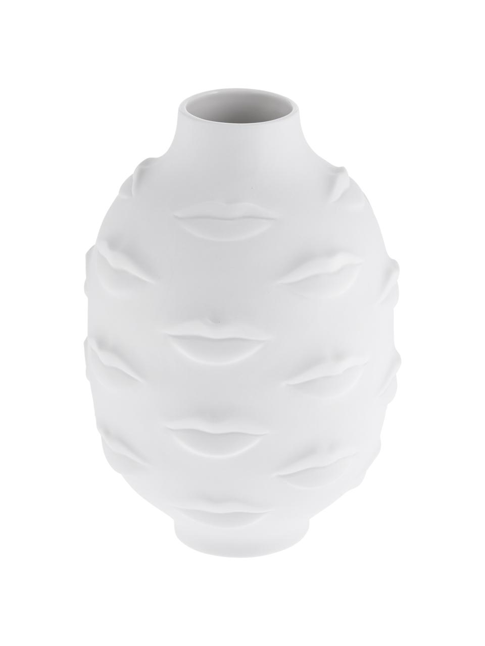 Designová porcelánová váza Gala, Porcelán, Bílá, Ø 15 cm, V 25 cm