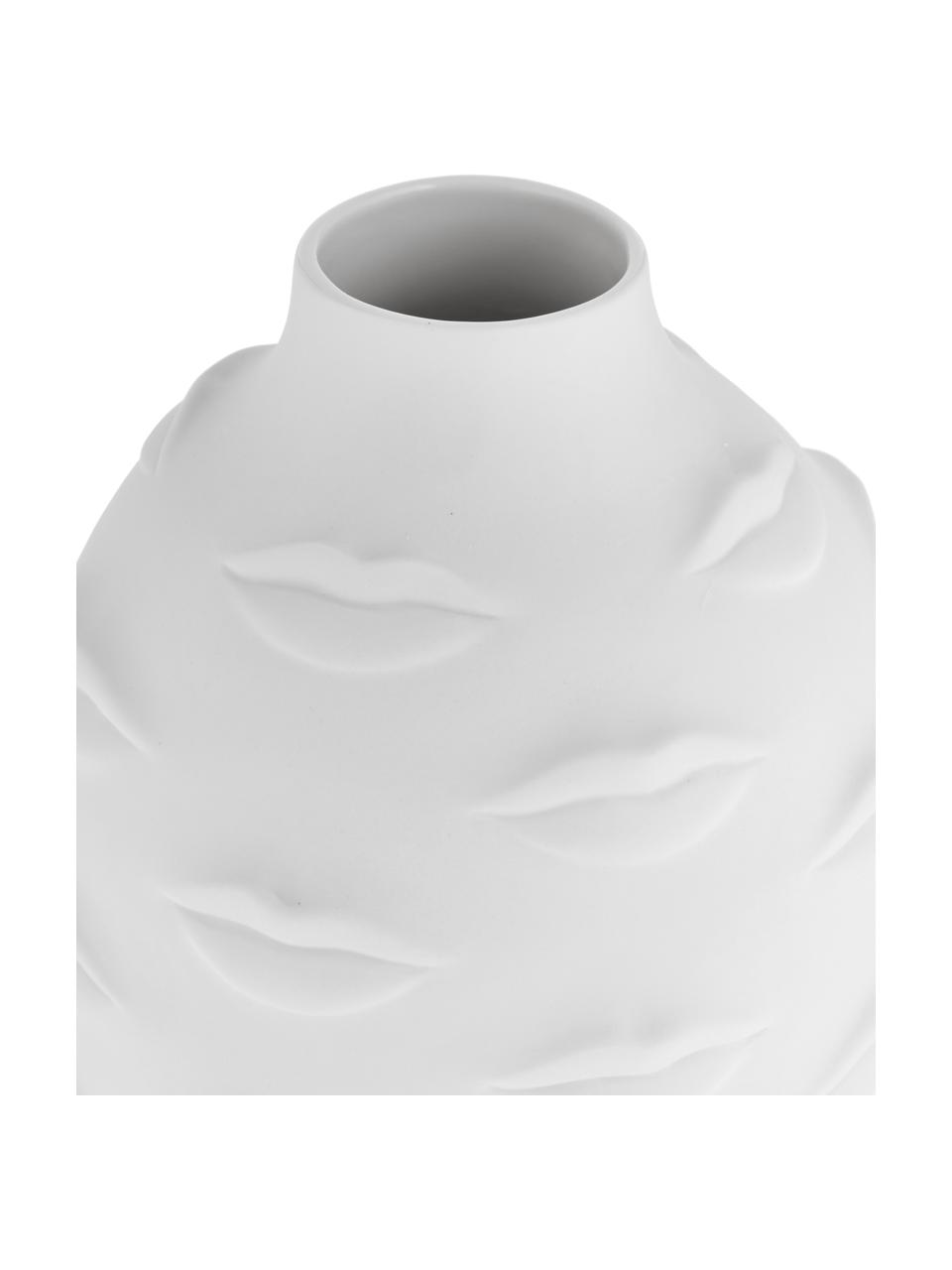 Jarrón de porcelana de diseño Gala, Porcelana, Blanco, Ø 15 x Al 25 cm