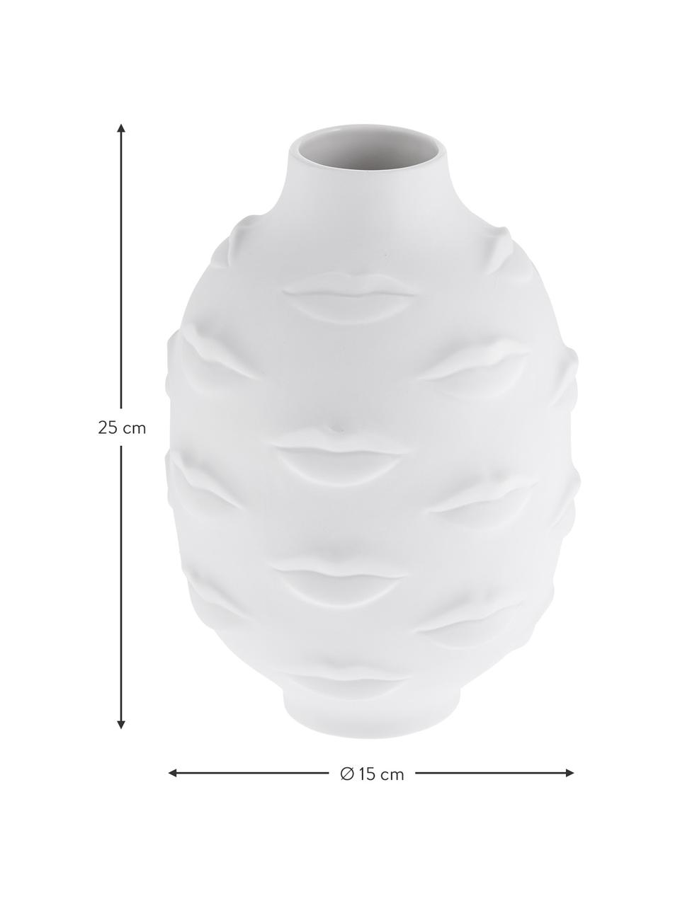 Design-Vase Gala aus Porzellan, Porzellan, Weiß, Ø 15 x H 25 cm