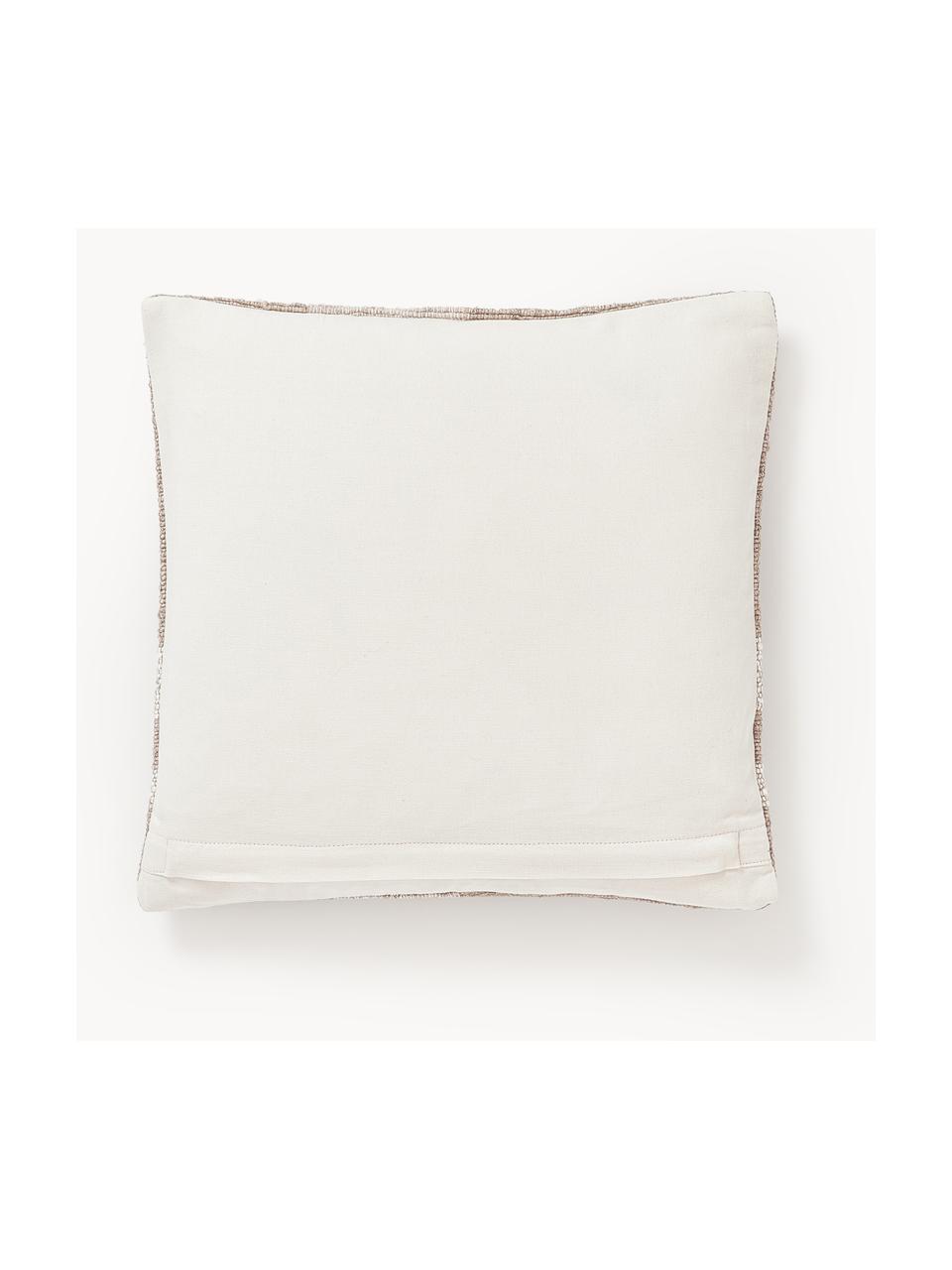 Decoratieve kussenhoes Brennan van linnenmix, Beige, B 45 x L 45 cm