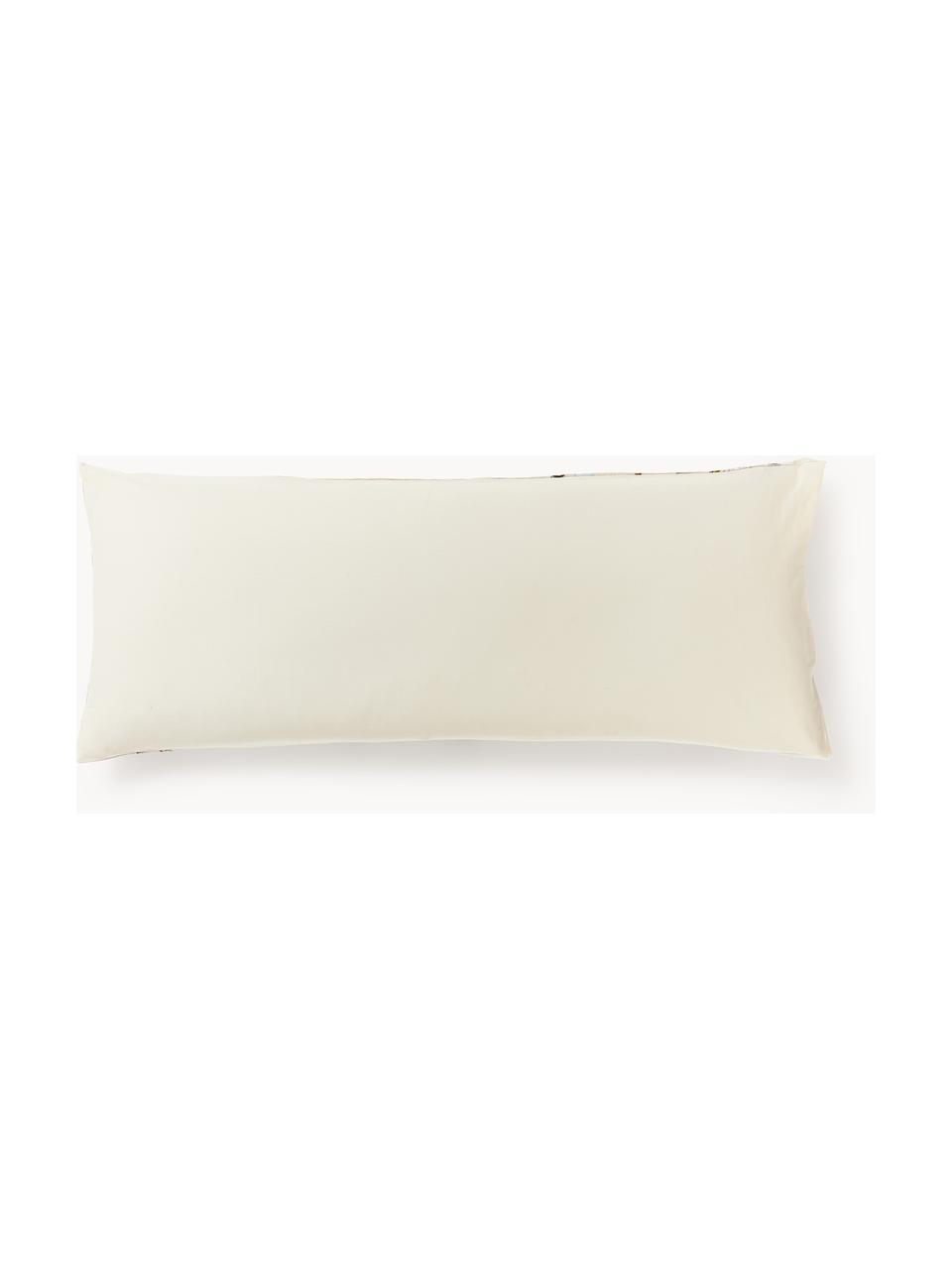 Funda de almohada de satén Flori, Beige claro, multicolor, An 45 x L 110 cm