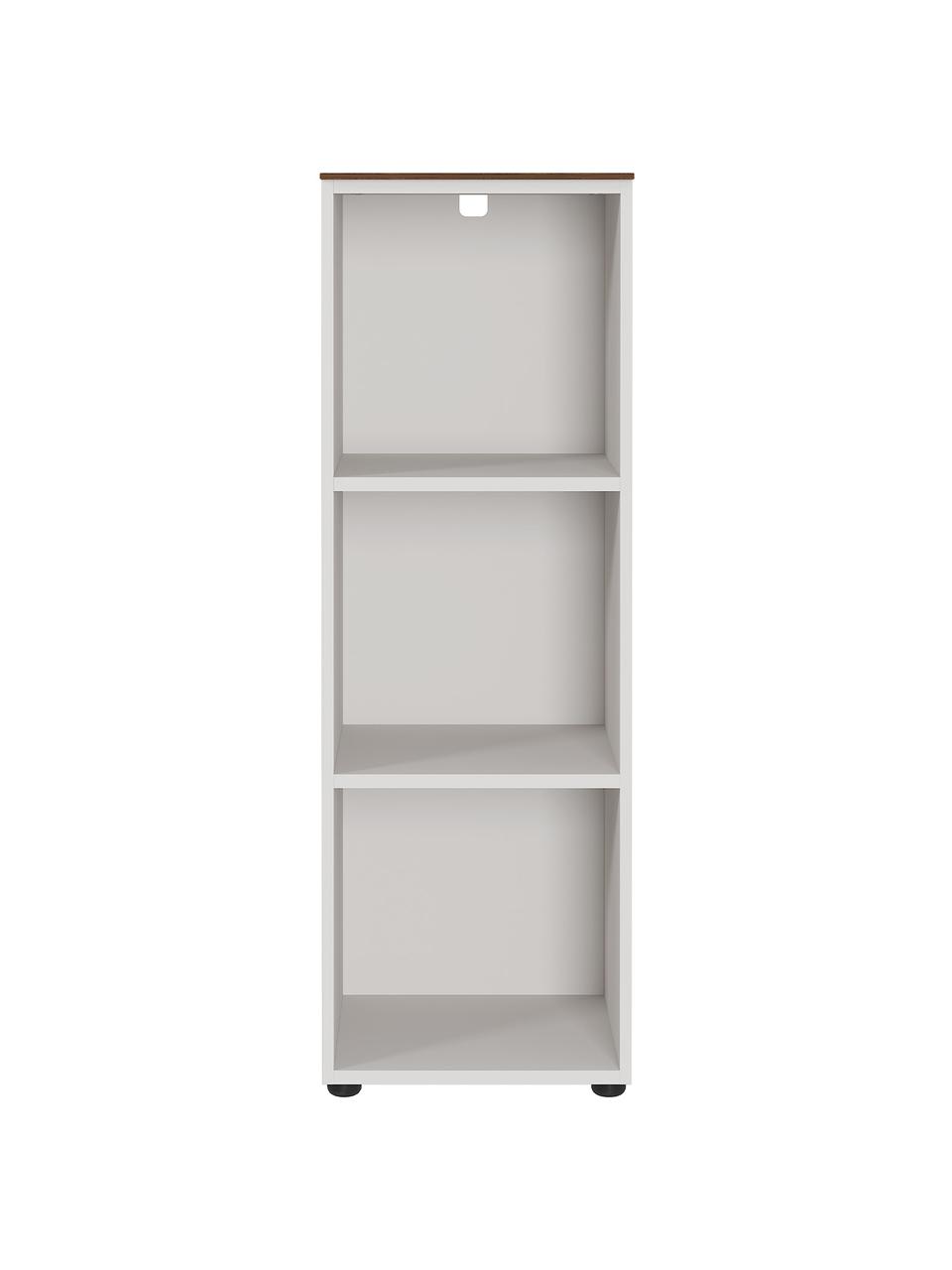 Büroregal Ancona, Oberfläche: Spanplatte mit Melaminhar, Hellbeige, Holz in Nussbaumoptik, B 41 x H 120 cm