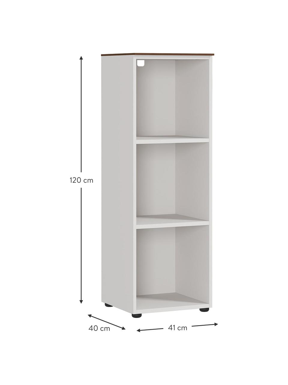Büroregal Ancona, Oberfläche: Spanplatte mit Melaminhar, Hellbeige, Holz in Nussbaumoptik, B 41 x H 120 cm