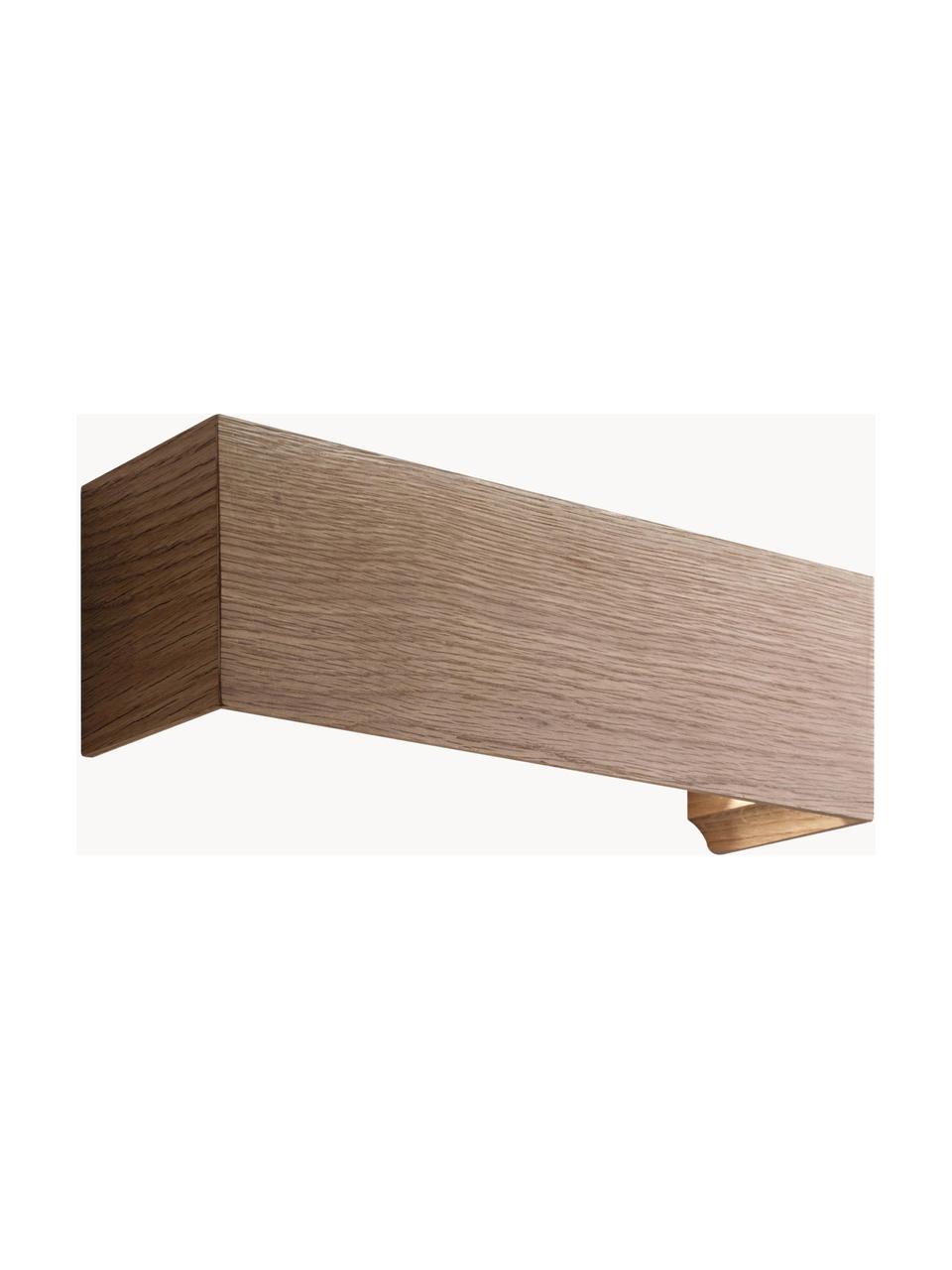 Aplique de madera LED Badia, Pantalla: madera de roble, Madera de roble, An 38 x Al 12 cm
