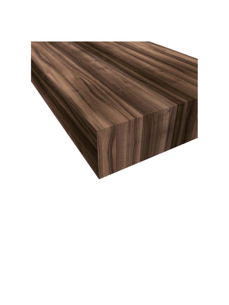 Set salle de bains avec vasque Yoka, 5 élém., Blanc, aspect bois de noyer, Lot tailles variées
