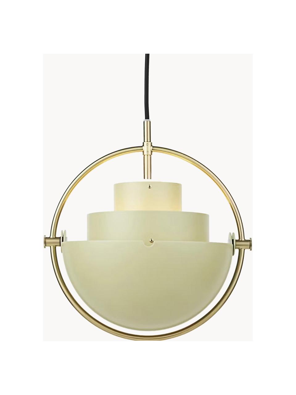 Lámpara de techo ajustable Multi-Lite, Lámpara: aluminio con pintura en p, Cable: plástico, Verde claro mate, dorado brillante, Ø 23 x Al 28 cm