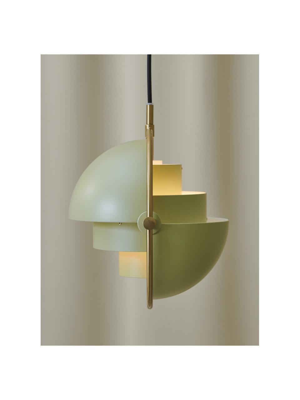 Lampa wisząca Multi-Lite, Jasny zielony matowy, odcienie złotego błyszczący, Ø 23 x W 28 cm