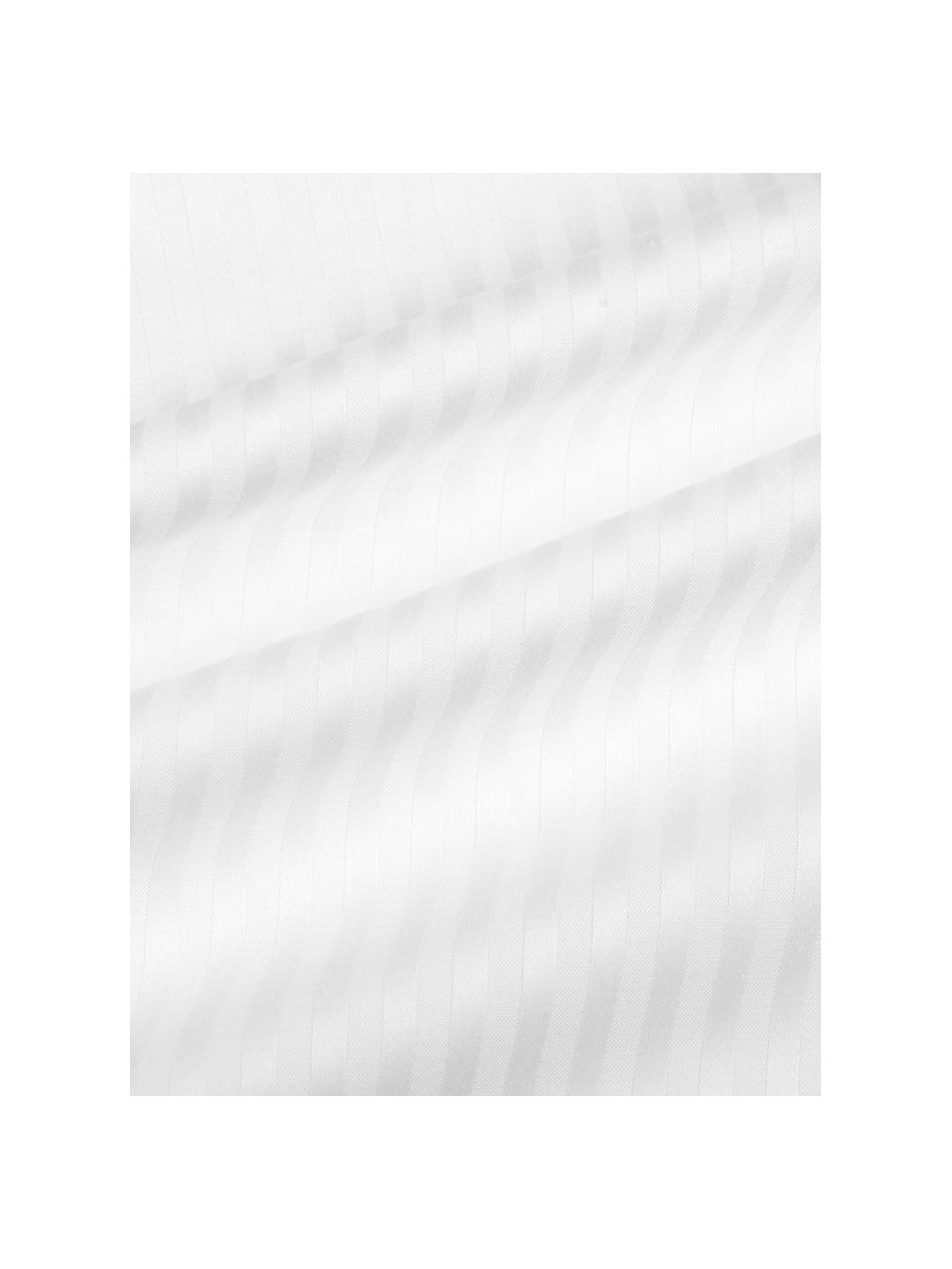 Taie d'oreiller 50x70 satin de coton blanc Stella, 2 pièces, Blanc, 50 x 70 cm