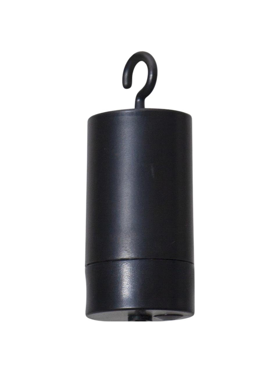 Prenosná závesná lampa s časovačom Bowl, Priehľadná, čierna, Š 13 x V 18 cm