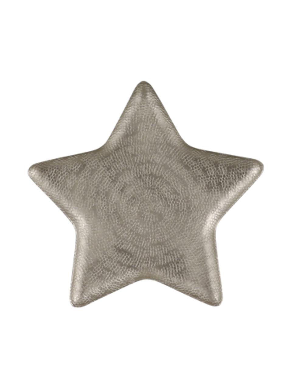 Decoratieve schaal Star, Aluminium, Mat aluminiumkleurig, 25 x 2 cm