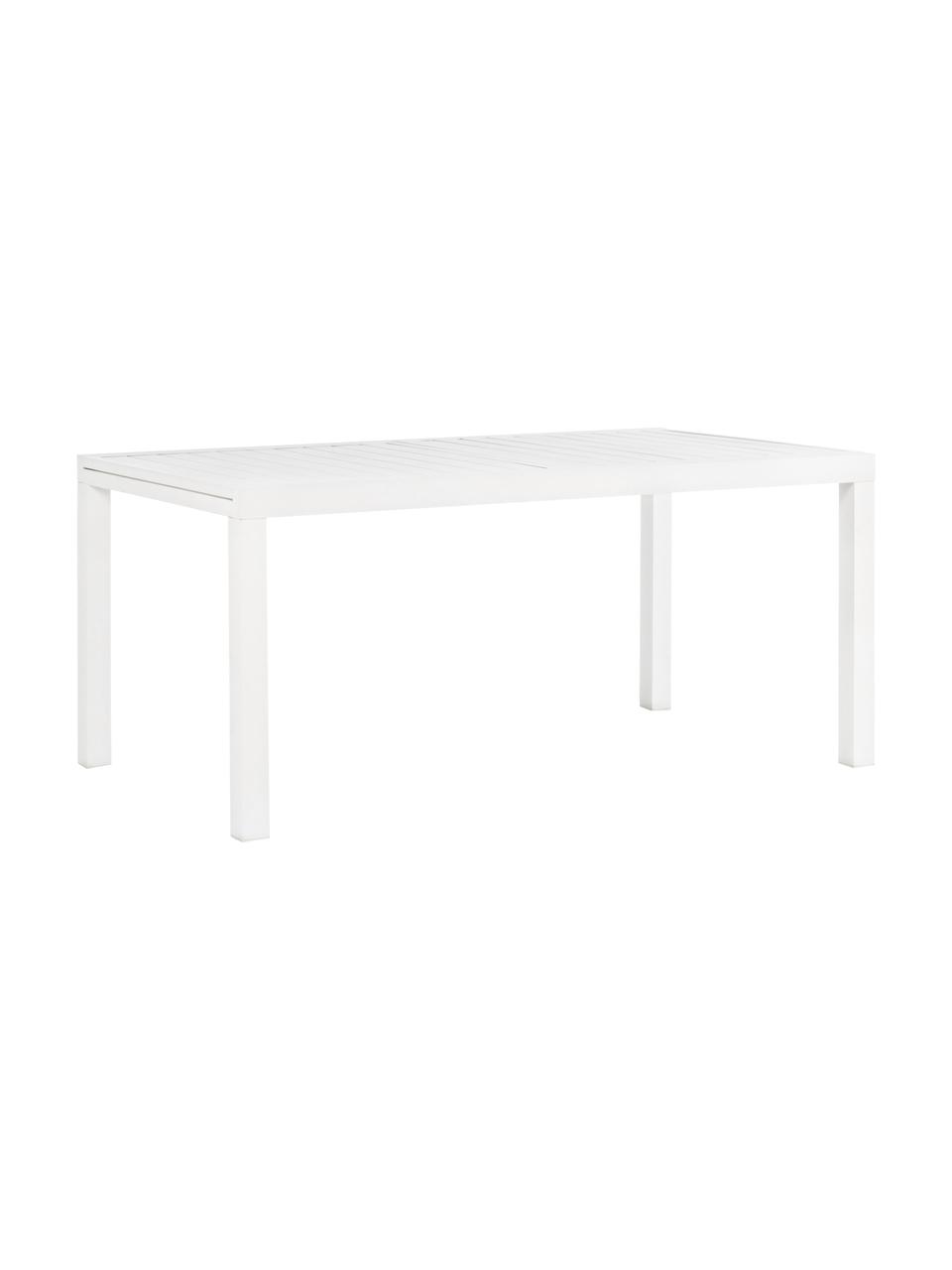 Table de jardin blanche extensible Hilde, de différentes tailles, Blanc, larg. de 160 à 240 x prof. 90 cm