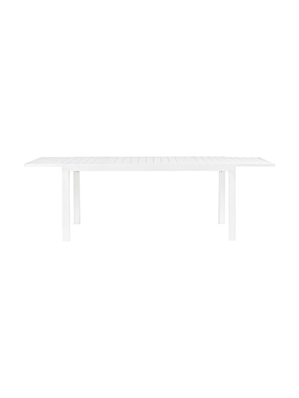 Table de jardin blanche extensible Hilde, de différentes tailles, Blanc, larg. de 160 à 240 x prof. 90 cm