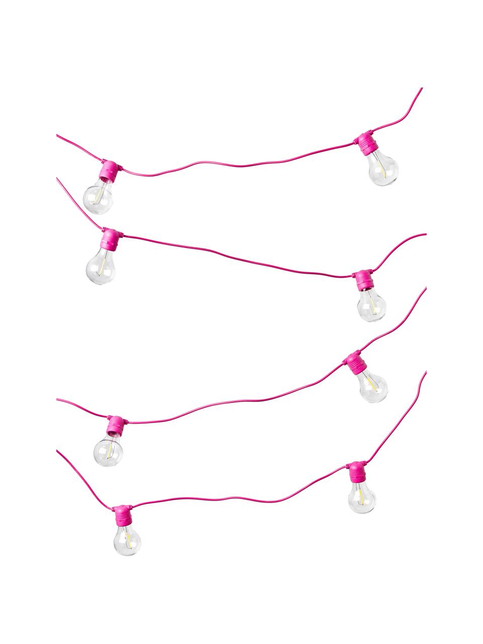 Zewnętrzna girlanda świetlna LED Allegra, dł. 800 cm i 10 lampionów, Tworzywo sztuczne, Różowy, S 800 x W 12 cm