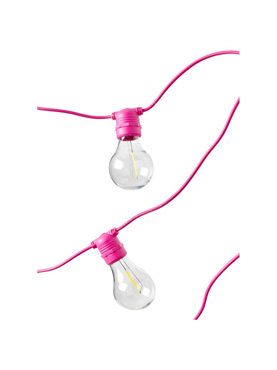 Exteriérový světelný LED řetěz Allegra, 800 cm, 10 lampionků, Umělá hmota, Růžová, Š 800 cm, V 12 cm