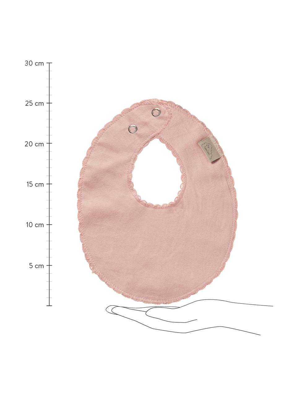 Bavaglino in cotone organico Protect, 100% cotone organico, Rosa, Larg. 20 x Lung. 23 cm