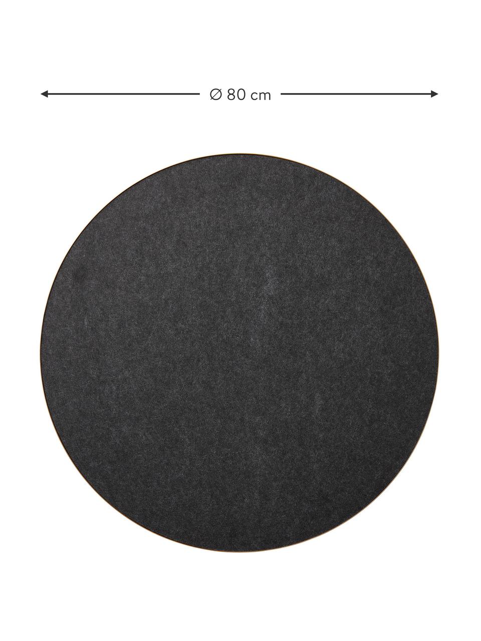 Kulatá nástěnka Retell, Černá, zlatá, Ø 80 cm