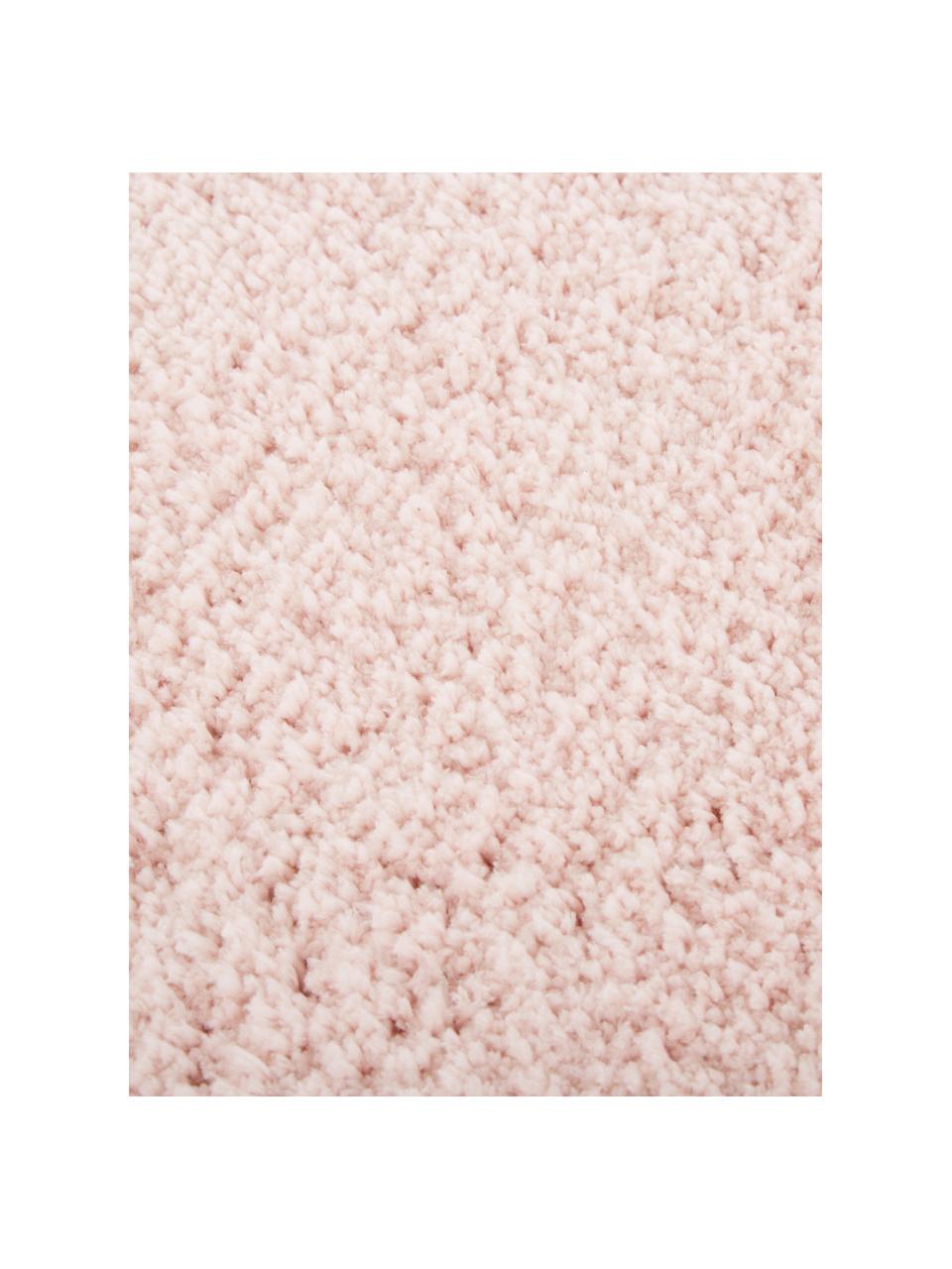 Huňatý koberec s vysokým vlasom Leighton, Mikrovlákno (100 % polyester), Bledoružová, Š 200 x D 300 cm (veľkosť L)