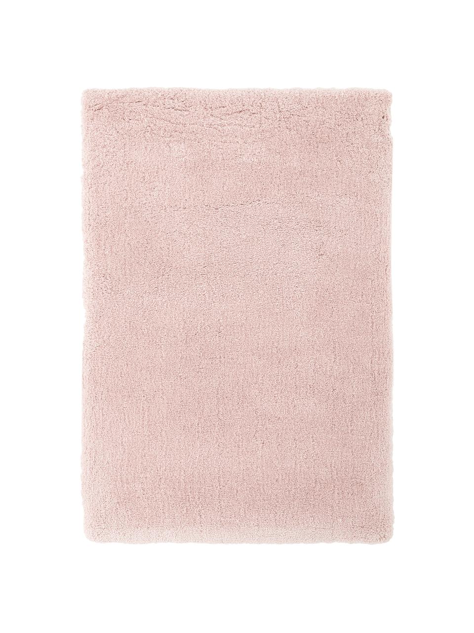 Puszysty dywan z długim włosiem Leighton, Mikrofibra (100% poliester), Blady różowy, S 200 x D 300 cm (Rozmiar L)