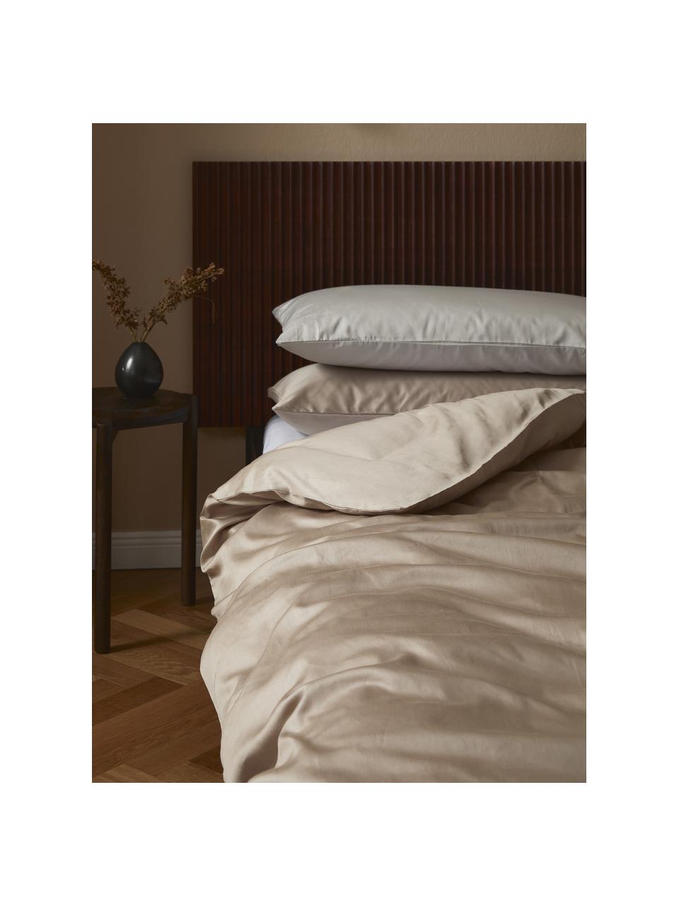 Baumwollsatin-Kopfkissenbezug Comfort, Webart: Satin Fadendichte 300 TC,, Beige, B 40 x L 80 cm