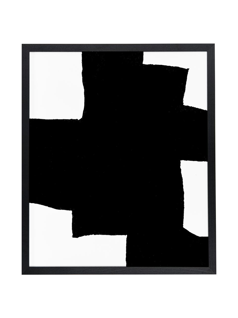 Stampa digitale incorniciata From Above, Immagine: stampa digitale su carta,, Cornice: legno di faggio verniciat, Nero, bianco, Larg. 53 x Alt. 63 cm
