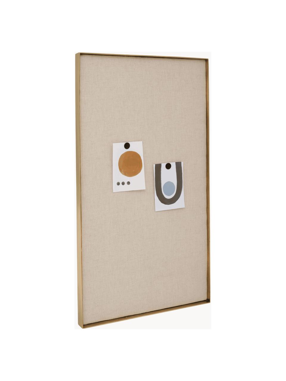 Pinboard Memories, Lijst: gecoat metaal, Lichtbeige, B 45 x H 80 cm