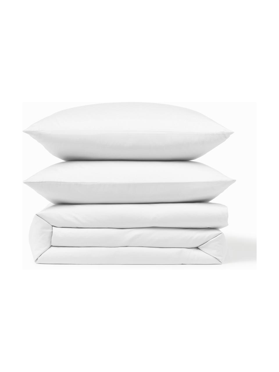 Funda nórdica de satén Comfort, Blanco, Cama 90 cm (155 x 220 cm)