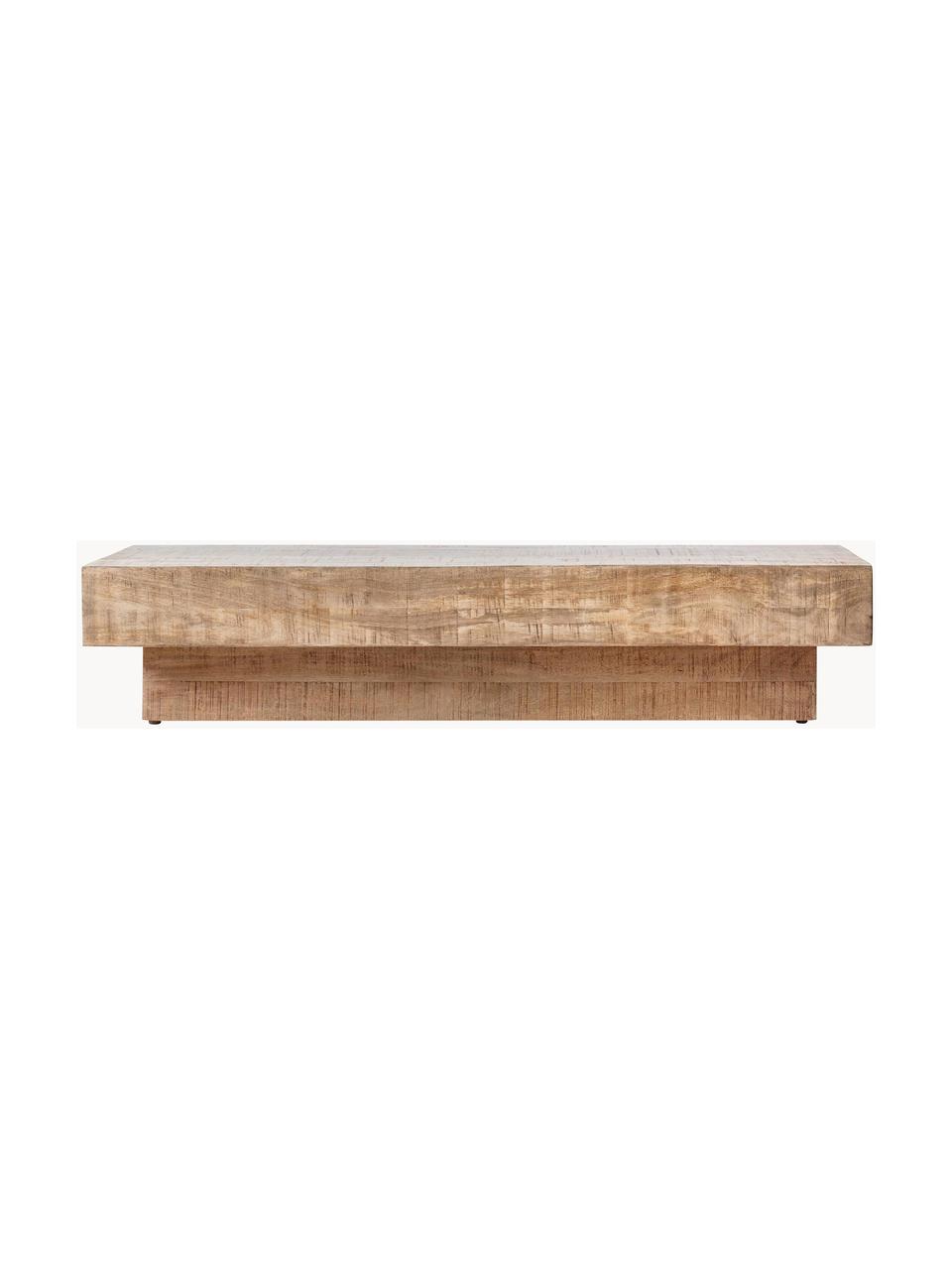 Mesa de centro de madera de mango Iowa, Madera de mango barnizada, Madera de mango, An 150 x F 60 cm