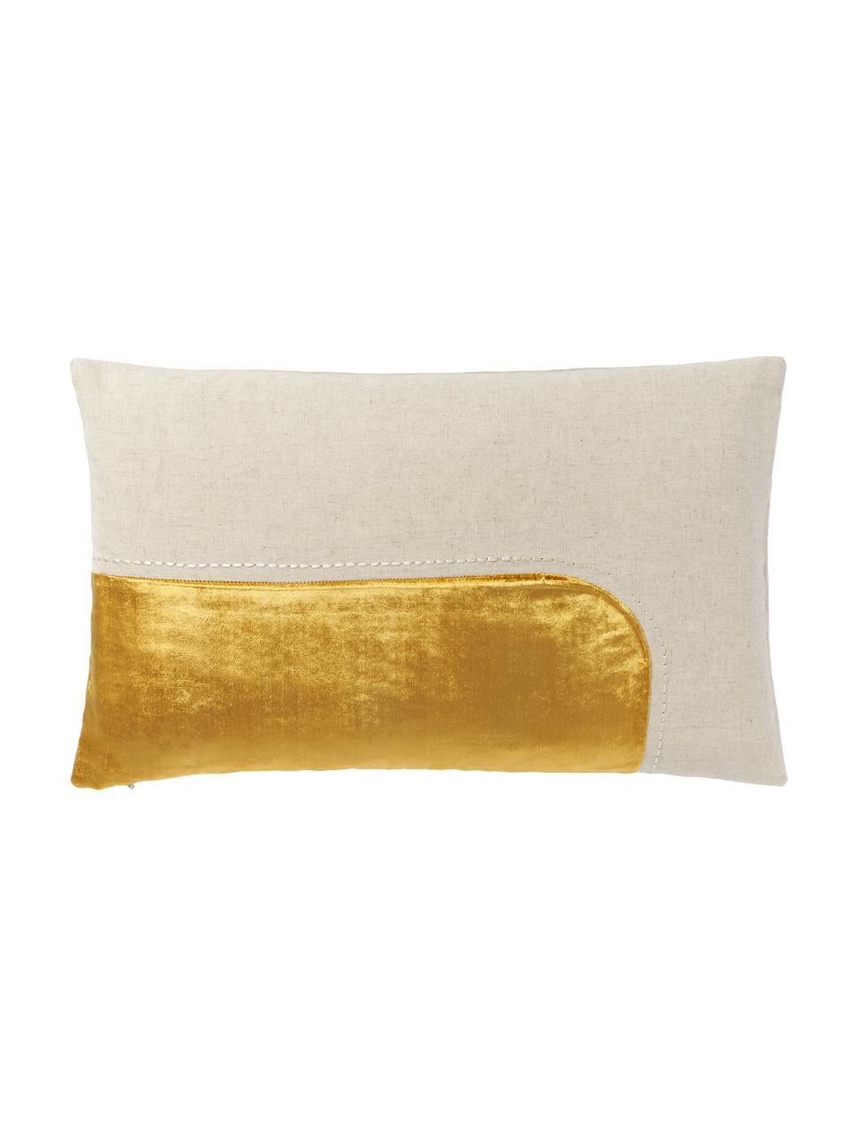 Vyšívaný poťah na vankúš Farah, Odtiene zlatej, béžová, Š 30 x D 50 cm