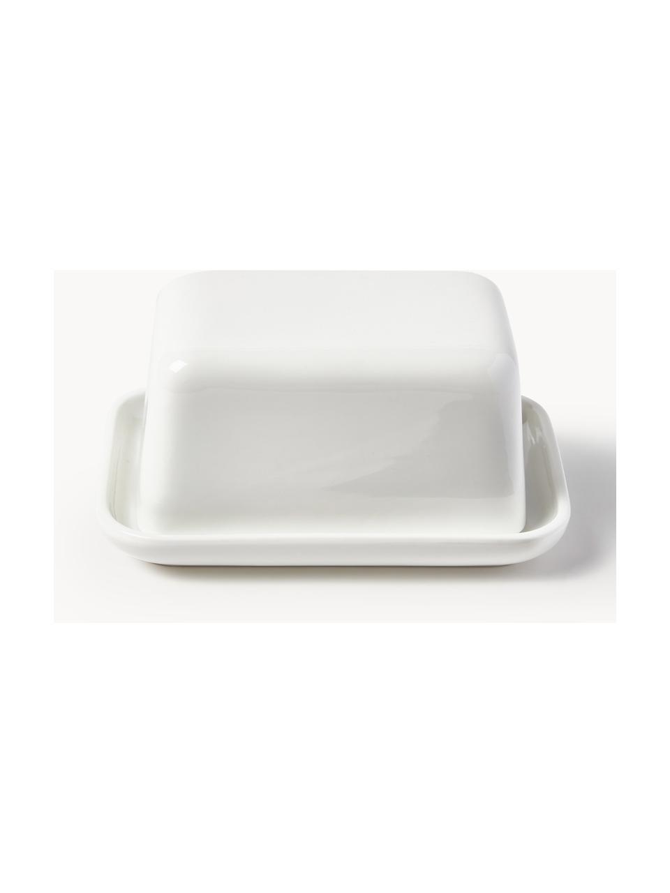 Porcelánová máselnička Nessa, Vysoce kvalitní porcelán, Tlumeně bílá, lesklá, Š 17 cm, V 8 cm